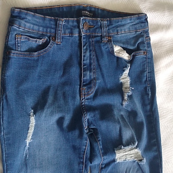 Blue high rise skinny jeans, Women's size 3 - Picture 7 of 8